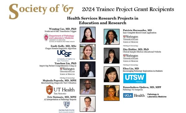 2024 Trainee Project Grant Awardees